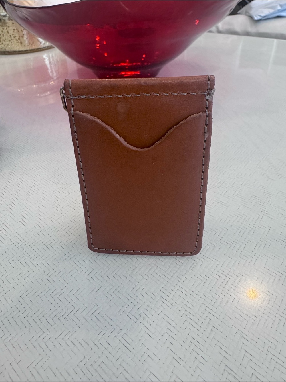 Jon Hart  Brown Leather Card & Money Holder